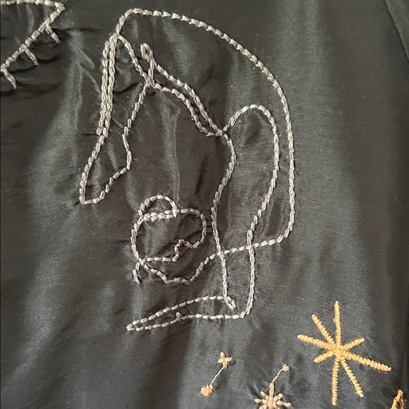 Johnny Was Black Embroidered Top - Picture 8 of 10